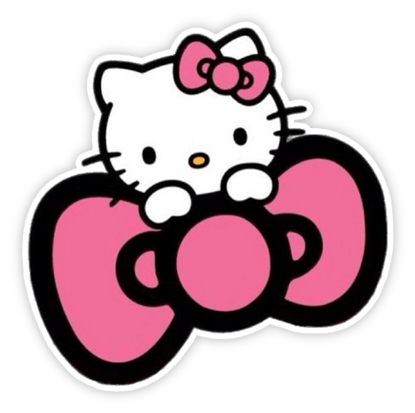 nhãn dán hello kitty khóc