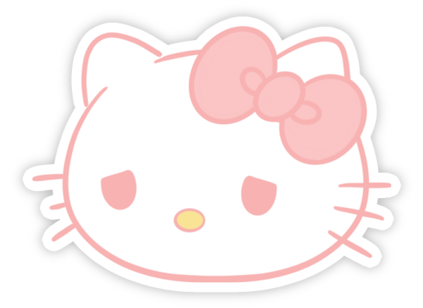 nhãn dán hello kitty mess