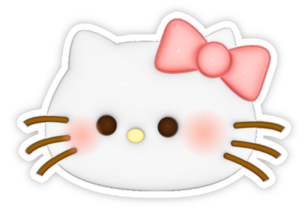 nhãn dán hello kitty messenger