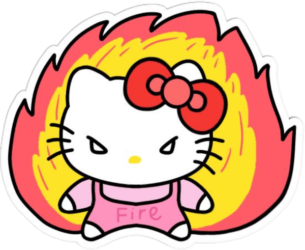 nhãn dán hello kitty xinh xắn