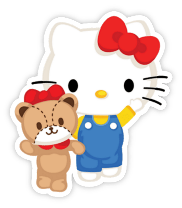 nhãn dán hello kitty
