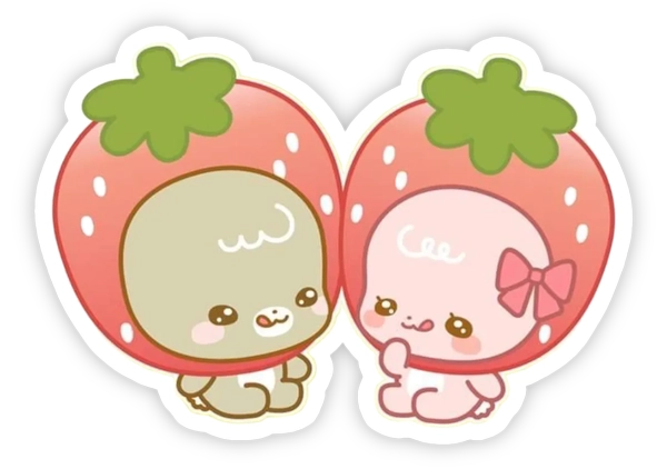 nhãn dán sugarcubs dâu tây