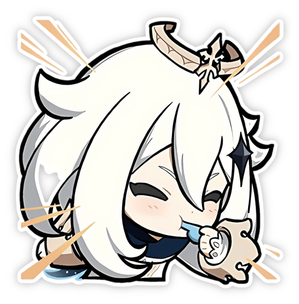 paimon genshin chibi sticker