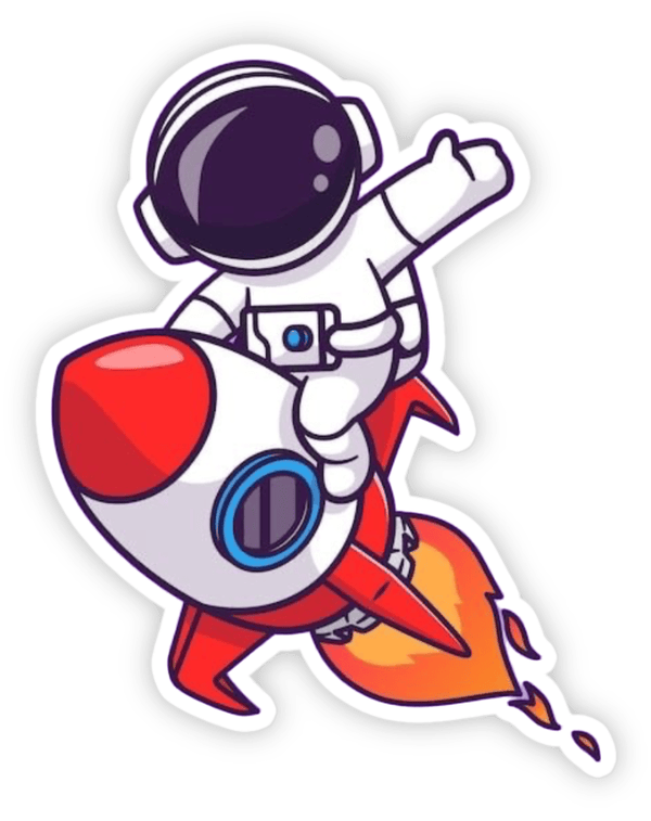 phi hành gia dạng sticker