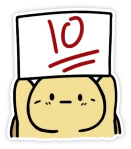 sticker 10 điểm 3D