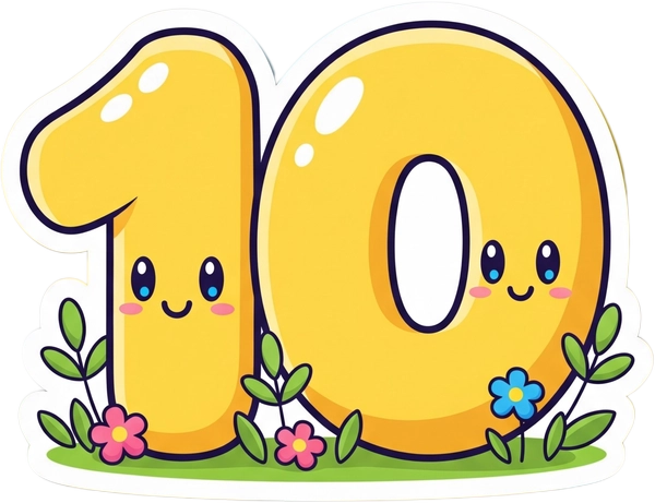 sticker 10 điểm cute