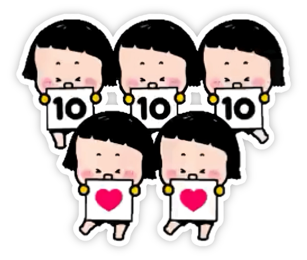 sticker 10 điểm dễ thương icon