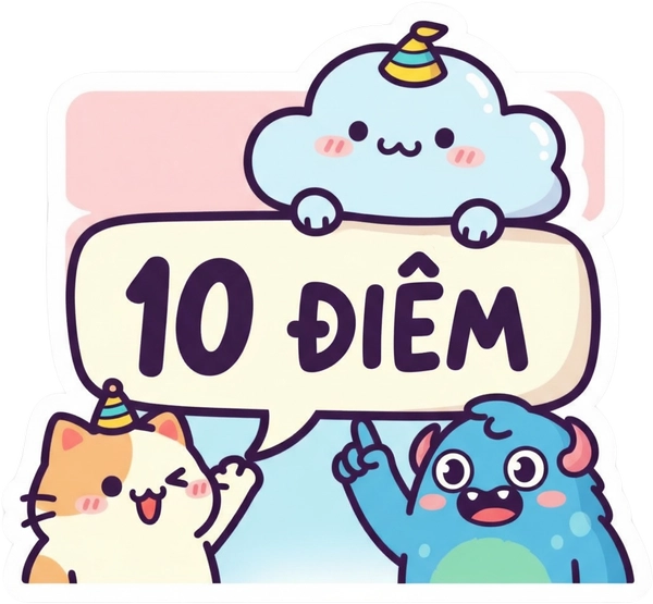 sticker 10 điểm độc đáo