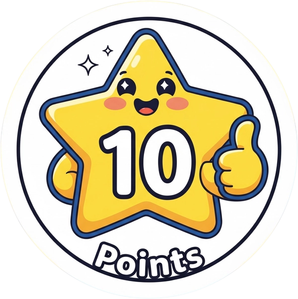 sticker 10 điểm siêu cute