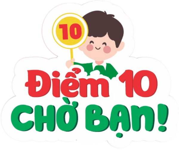 sticker 10 điểm siêu dễ thương