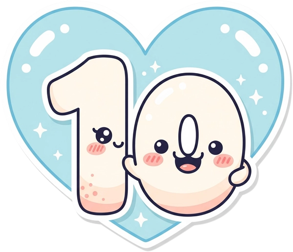 sticker 10 điểm vui nhộn