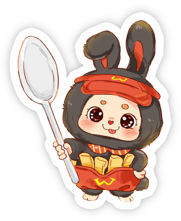 sticker baby three cute kiểu dáng tối giản 