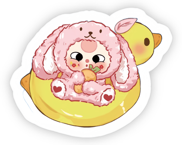 sticker baby three cute cho chủ đề sinh nhật 