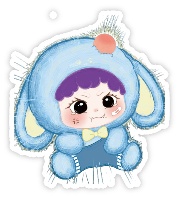 sticker baby three vector dễ thương 