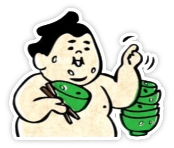 sticker Fantastic Sumo ăn nhiều