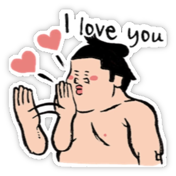 sticker Fantastic Sumo biết yêu