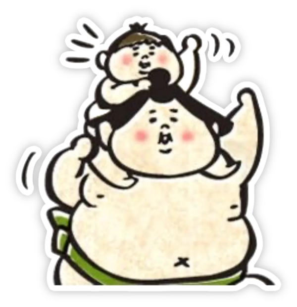 sticker Fantastic Sumo cõng nhau