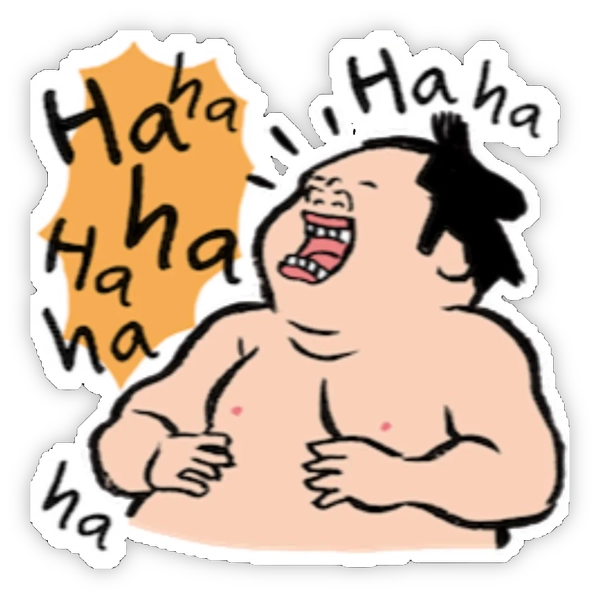 sticker Fantastic Sumo cười lớn