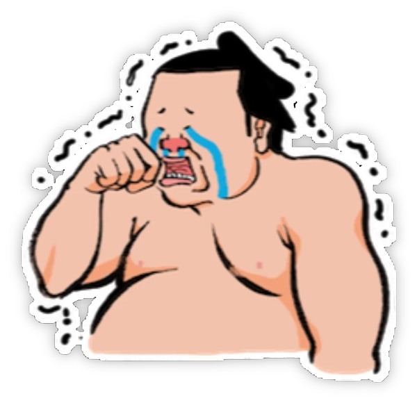 sticker Fantastic Sumo đang khóc