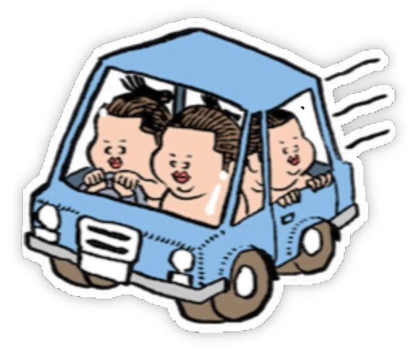 sticker Fantastic Sumo lái xe