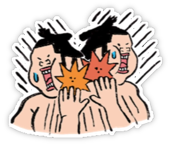 sticker Fantastic Sumo tự đánh mình