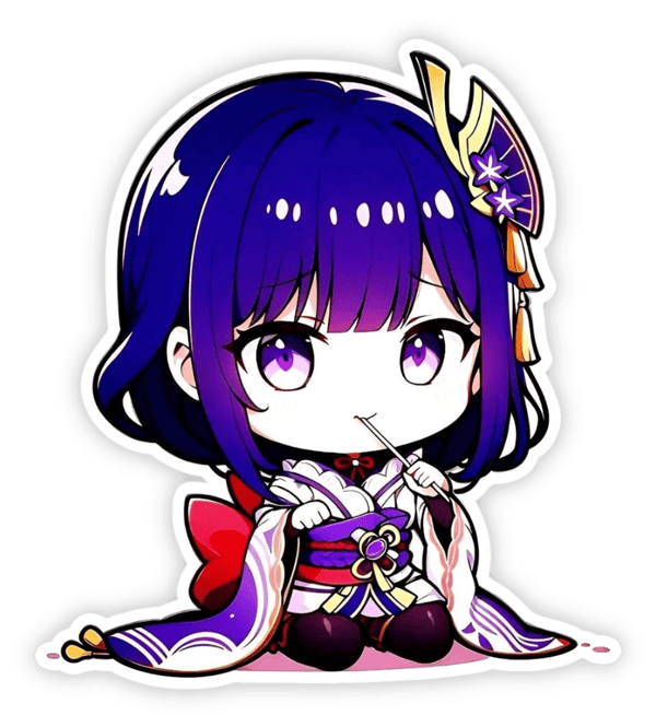 sticker Raiden Shogun cute