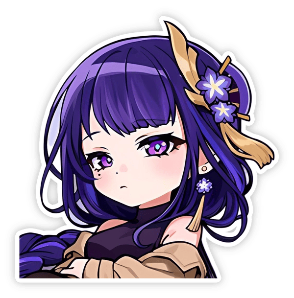 sticker Raiden Shogun hoạt hình anime