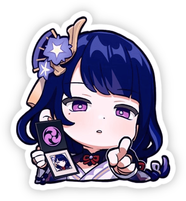 sticker Raiden Shogun phong cách chibi