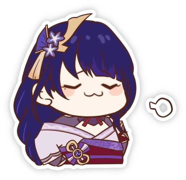 sticker Raiden Shogun tươi sáng