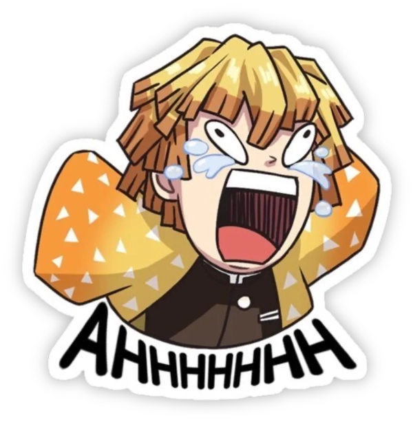 sticker anime đang khóc