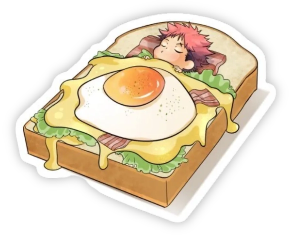 sticker anime đang ngủ