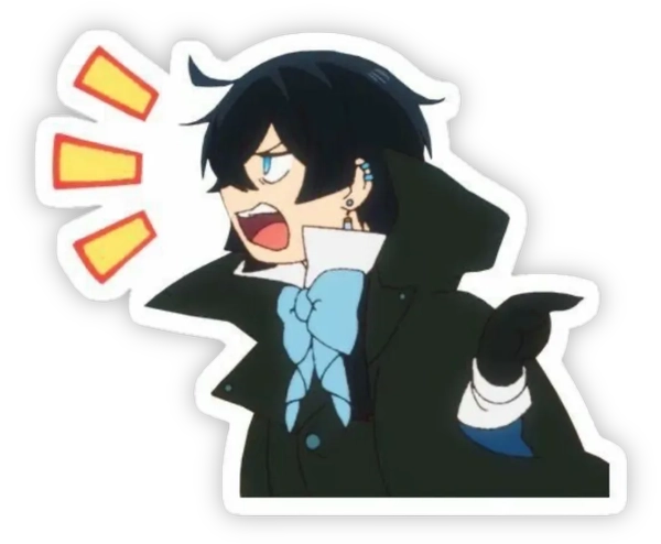 sticker anime đang tức giận