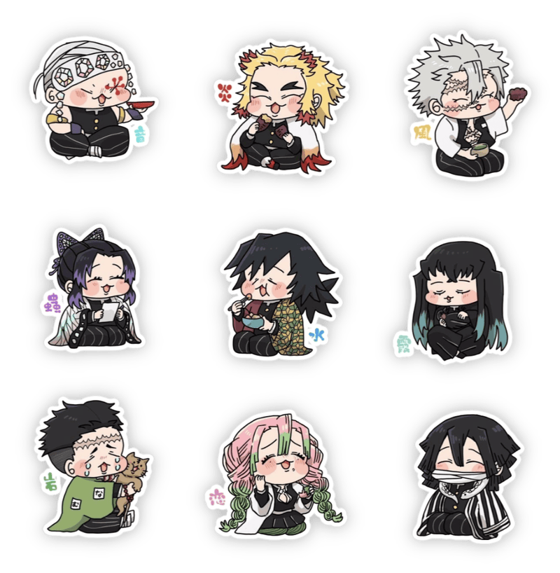sticker anime kimetsu no yaiba