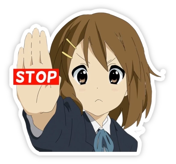 sticker anime stop