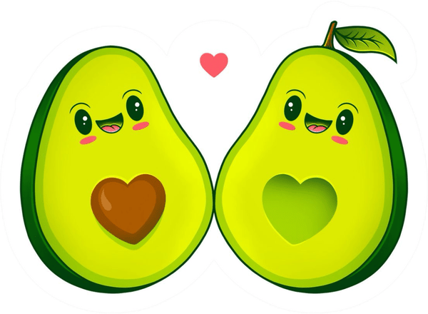 sticker avocado cute