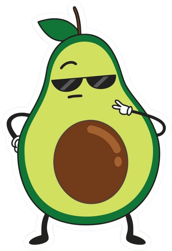 sticker avocado