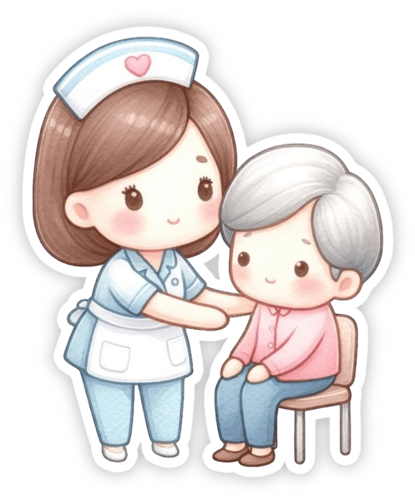 sticker bác sĩ bệnh viện dễ thương