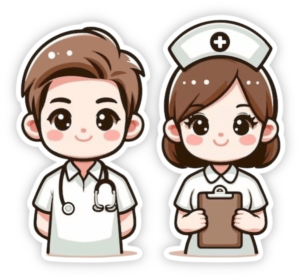 sticker bác sĩ cute chibi