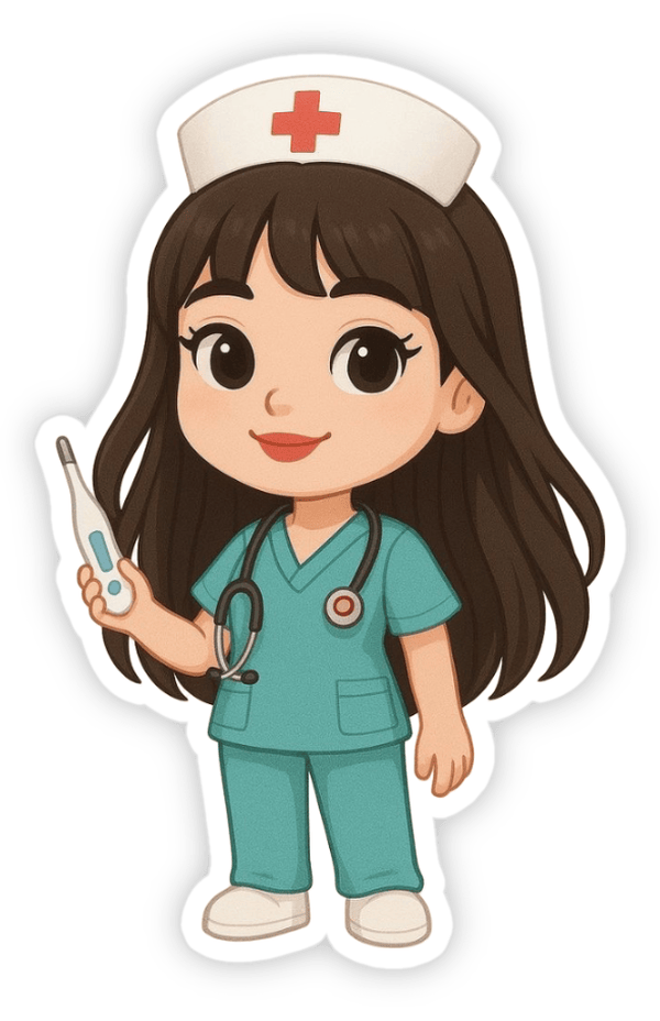 sticker bác sĩ hoạt hình