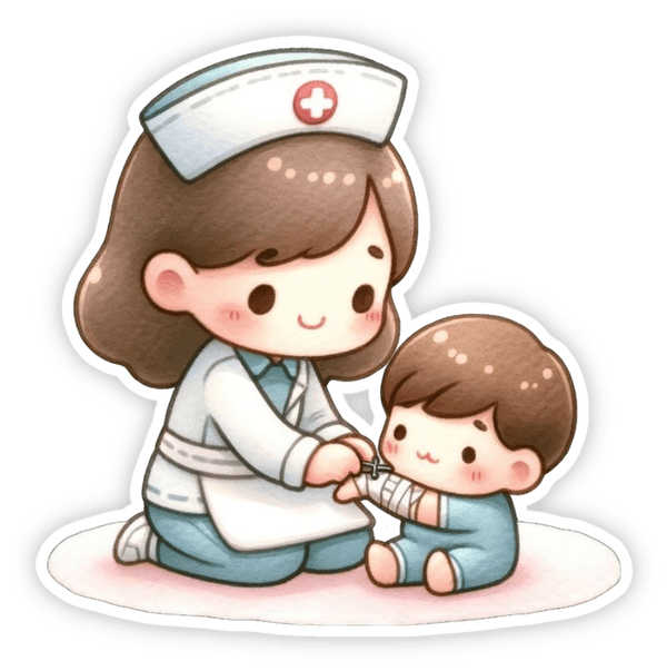 sticker bác sĩ icon chibi