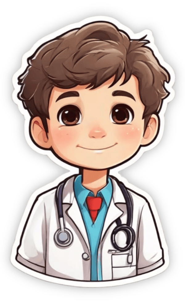 sticker bác sĩ vector miễn phí