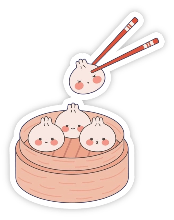 sticker bánh bao cute