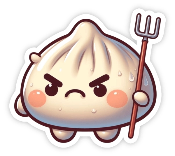 sticker bánh bao hài hước