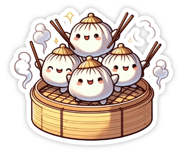 sticker bánh bao ngộ nghĩnh