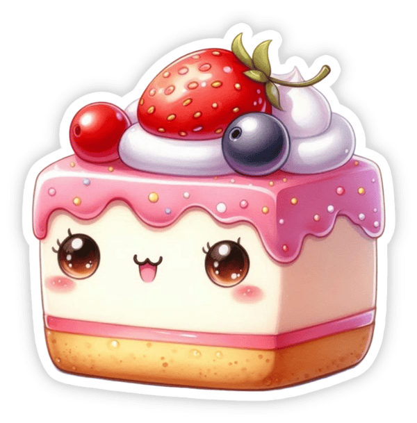 sticker bánh kem nhỏ xinh