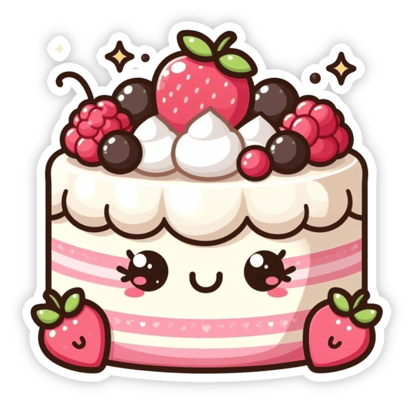 sticker bánh sinh nhật mini