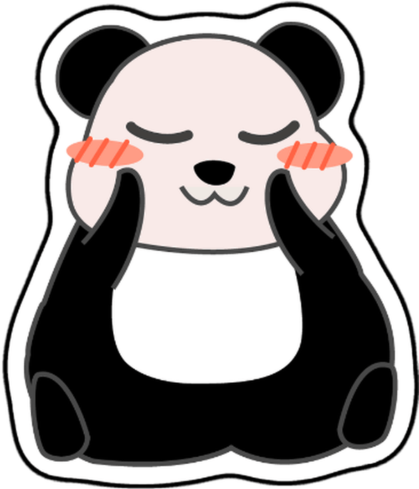 sticker biểu cảm ngại ngùng dễ thương