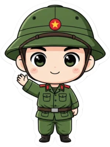 sticker bộ đội 10