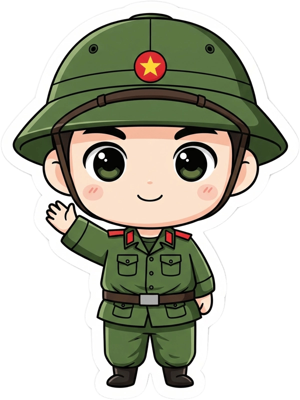 sticker bộ đội 10