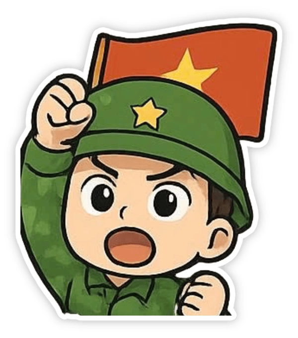 sticker bộ đội 15